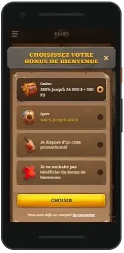Rejestracja w Lizaro na telefonie